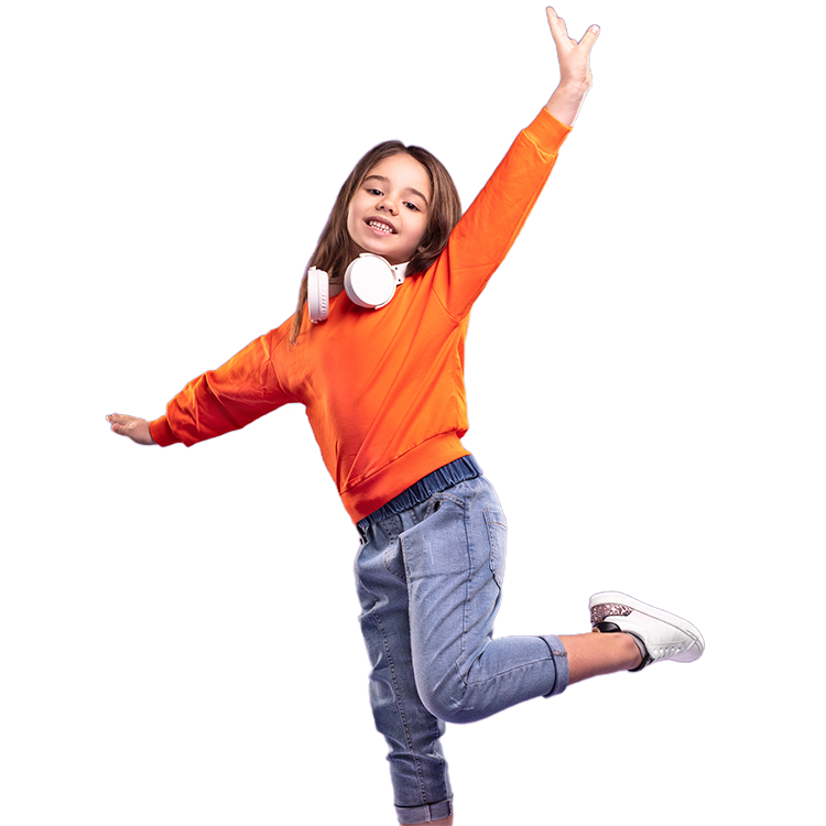 GirlWearingHeadphones Girl in headphones dancing